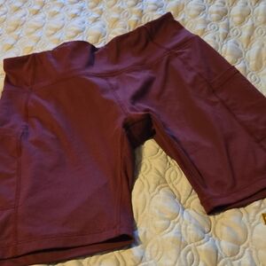 Baleaf Women's Burgundy Bike Shorts